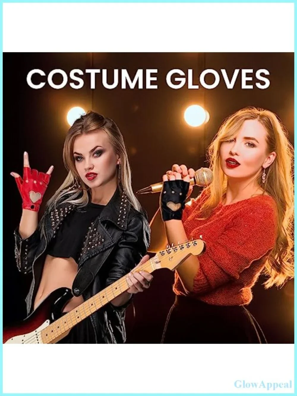 Punk Fingerless Gloves for Women Jazz Style Dance PU Leather